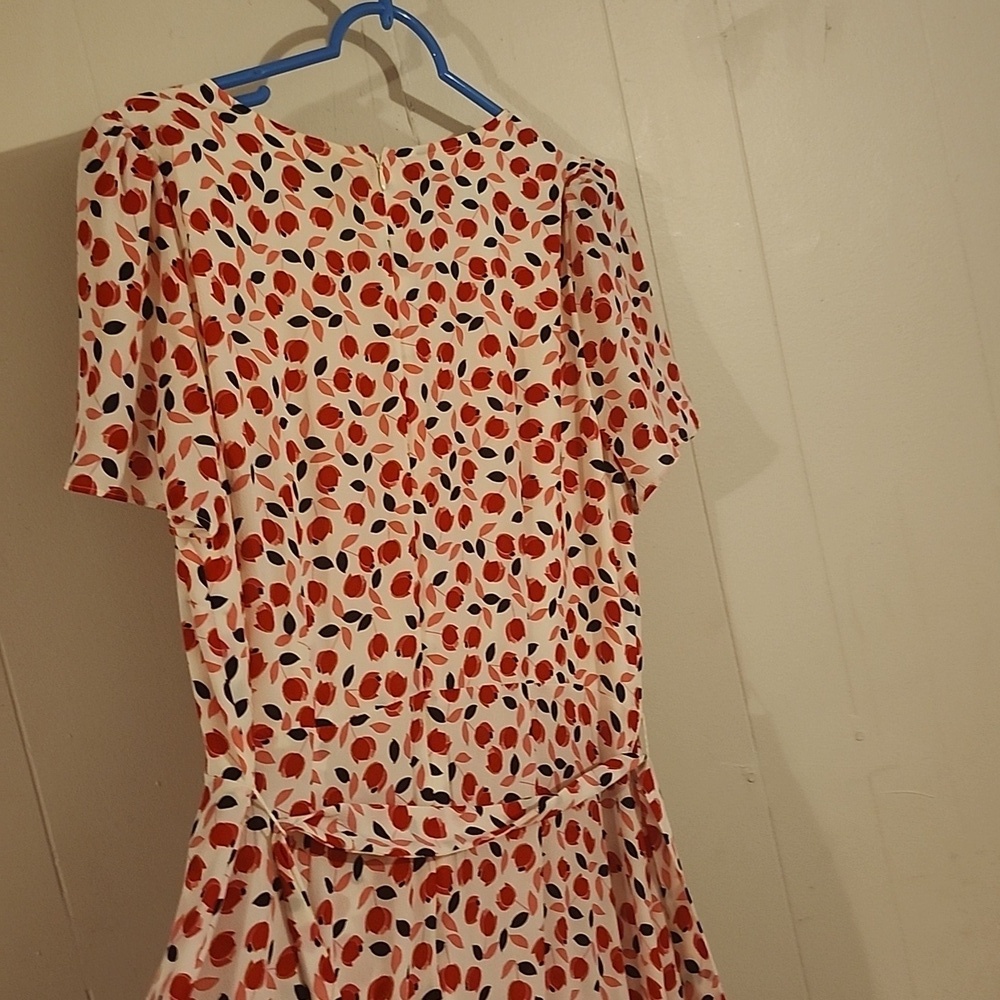 Talbots Red and White Floral Midi Dress - Picture 14 of 16